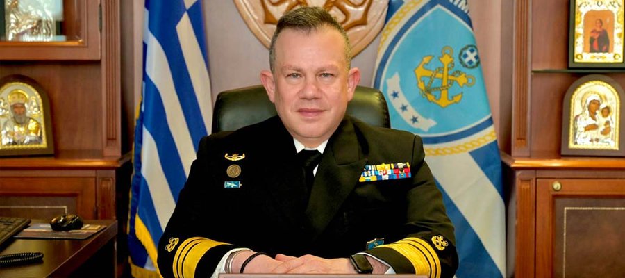 Αρχηγός Λιμενικού Σώματος - Ελληνικής Ακτοφυλακής Αντιναύαρχος Λ.Σ. Τρύφων ΚΟΝΤΙΖΑΣ